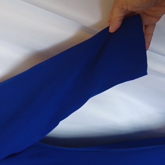 Eliza J beautiful mid-weight blue dress from Nordstrom, 3/4 sleeve, lined - Picture 4 of 8